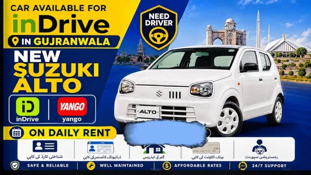 Suzuki Alto Availble for Indriver in Gujranwala