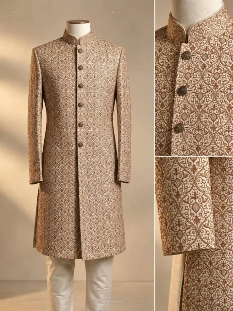 Premium Embroided Shairwani for Sale in Lahore