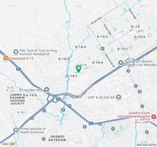 Corner Plot 5.6 Marla for Sale in G-14/1, Islamabad