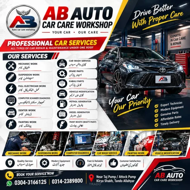 AB Auto Car Care Workshop in Tando Allahyar
